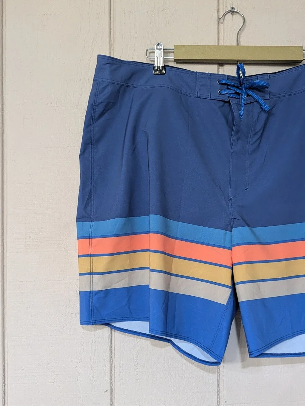 Patagonia Hydropeak‎ Striped Mens Board Short Swim Trunks Unlined 42